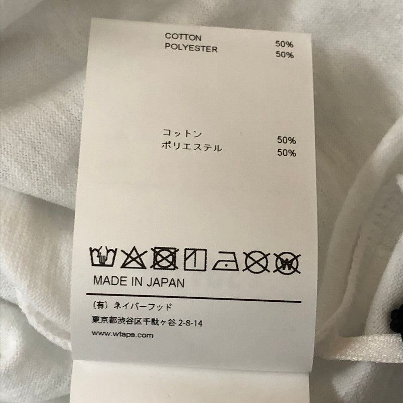 【中古品】【メンズ】 WTAPS ダブルタップス 25SS ACADEMY 01 S/S TEE CTPL 251ATDT-CSM19 アカデミー ショートスリーブ Tシャツ 半袖 トップス 142-250922-yo-07-tei サイズ：01 カラー：ホワイト 万代Net店