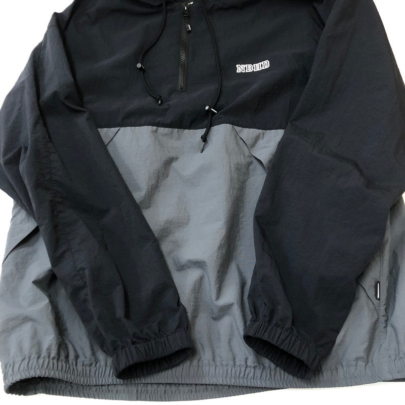 【中古品】【メンズ】 NEIGHBORHOOD ネイバーフッド BICOLOR ANORAK JACKET 241TSNH-JKM03 バイカラー アノラック ジャケット ライトアウター ナイロンジャケット 142-250920-ts-14-fuz サイズ：L カラー：ブラック 万代Net店
