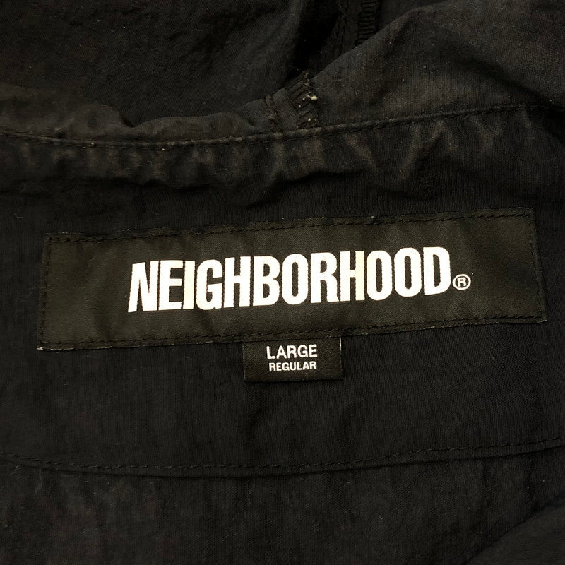 【中古品】【メンズ】 NEIGHBORHOOD ネイバーフッド BICOLOR ANORAK JACKET 241TSNH-JKM03 バイカラー アノラック ジャケット ライトアウター ナイロンジャケット 142-250920-ts-14-fuz サイズ：L カラー：ブラック 万代Net店