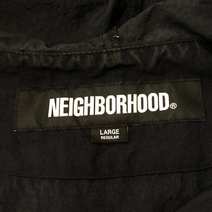 【中古品】【メンズ】 NEIGHBORHOOD ネイバーフッド BICOLOR ANORAK JACKET 241TSNH-JKM03 バイカラー アノラック ジャケット ライトアウター ナイロンジャケット 142-250920-ts-14-fuz サイズ：L カラー：ブラック 万代Net店