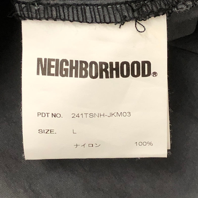 【中古品】【メンズ】 NEIGHBORHOOD ネイバーフッド BICOLOR ANORAK JACKET 241TSNH-JKM03 バイカラー アノラック ジャケット ライトアウター ナイロンジャケット 142-250920-ts-14-fuz サイズ：L カラー：ブラック 万代Net店