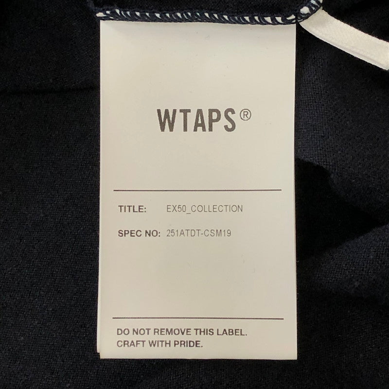【中古品】【メンズ】 WTAPS ダブルタップス 25SS ACADEMY 01 S/S TEE CTPL 251ATDT-CSM19 アカデミー ショートスリーブ Tシャツ 半袖 トップス 142-250922-yo-08-tei サイズ：03 カラー：ブラック 万代Net店