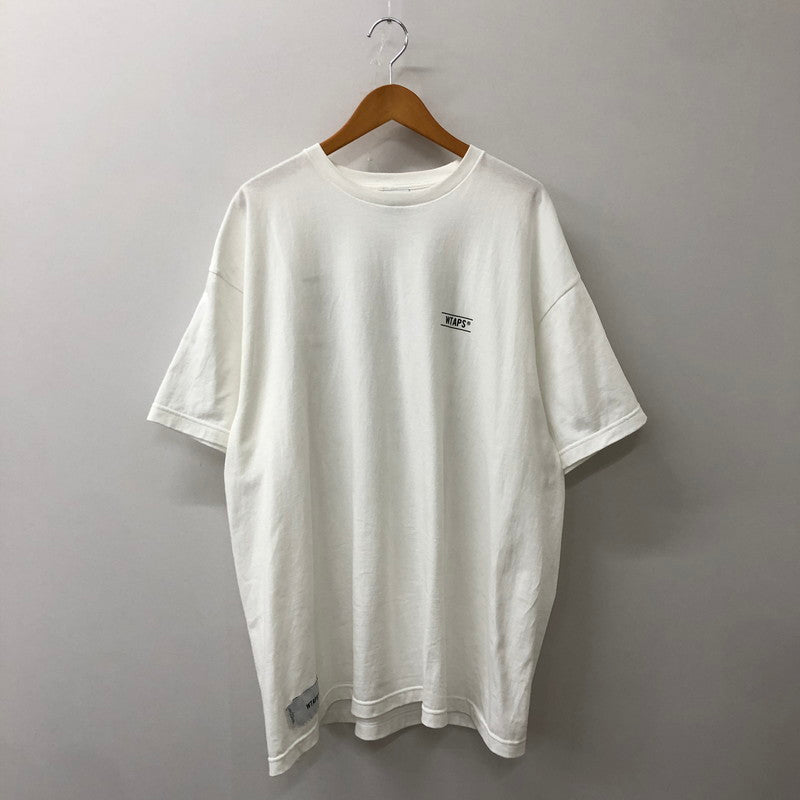 【中古品】【メンズ】 WTAPS ダブルタップス 25SS CONTAINING 02 SS COTTON TEE コンテイニング ショートスリーブ コットン Tシャツ 半袖 トップス 142-250922-yo-09-tei サイズ：04 カラー：ホワイト 万代Net店