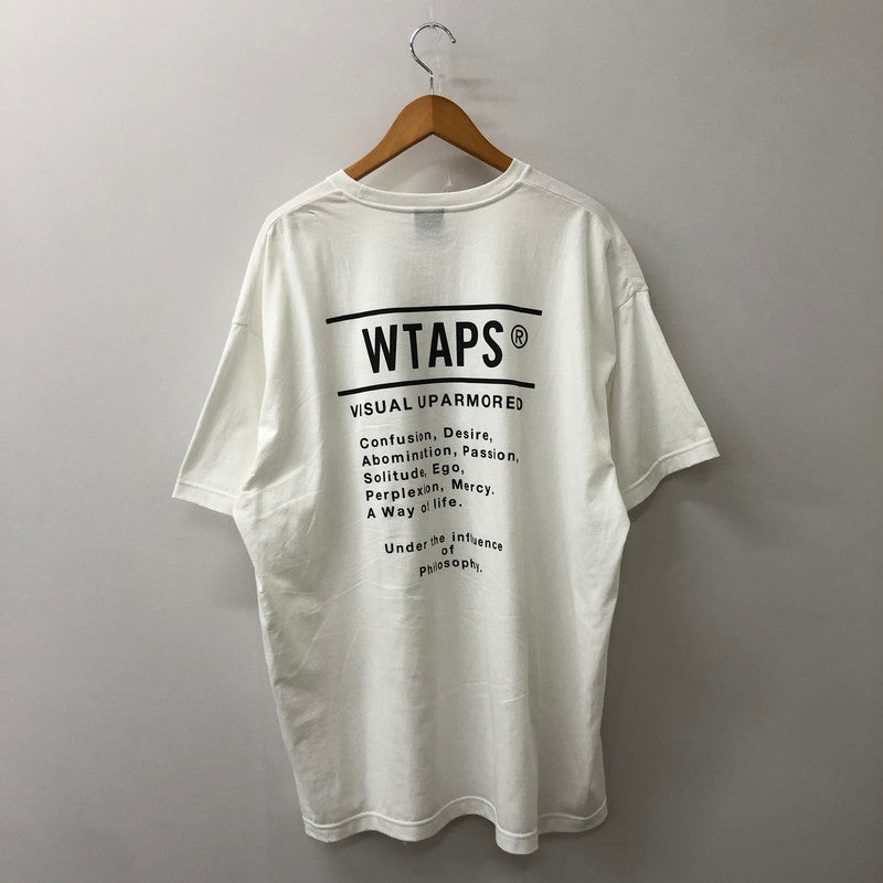 【中古品】【メンズ】 WTAPS ダブルタップス 25SS CONTAINING 02 SS COTTON TEE コンテイニング ショートスリーブ コットン Tシャツ 半袖 トップス 142-250922-yo-09-tei サイズ：04 カラー：ホワイト 万代Net店