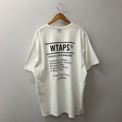 【中古品】【メンズ】 WTAPS ダブルタップス 25SS CONTAINING 02 SS COTTON TEE コンテイニング ショートスリーブ コットン Tシャツ 半袖 トップス 142-250922-yo-09-tei サイズ：04 カラー：ホワイト 万代Net店