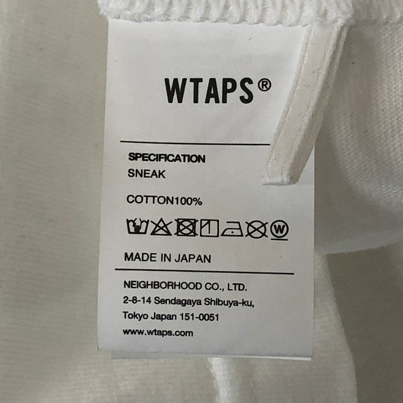 【中古品】【メンズ】 WTAPS ダブルタップス 25SS CONTAINING 02 SS COTTON TEE コンテイニング ショートスリーブ コットン Tシャツ 半袖 トップス 142-250922-yo-09-tei サイズ：04 カラー：ホワイト 万代Net店