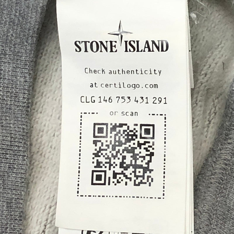 【中古品】【メンズ】 STONE ISLAND ストーンアイランド LOGO PATCH HOODIE 791561720 ロゴ パッチ付き フーディー トップス プルオーバーパーカー 141-250920-ts-13-fuz サイズ：M カラー：グレー 万代Net店