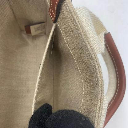 【中古品】【レディース】 Chloe クロエ リネン製 Woody ミニトート バッグ CHC22AP237I2690U カバン ハンドバッグ ミニトート 180-251119-ks-01-tei カラー：Brown 万代Net店