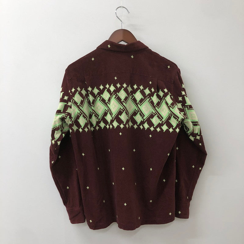 【中古品】【メンズ】 STYLE EYES スタイルアイズ CORDUROY OPEN COLLAR L/S SHIRT SE22576 コーデュロイ オープンカラー ロングスリーブ シャツ 長袖 トップス 145-250922-KS-14-tei サイズ：S カラー：ボルドー 万代Net店