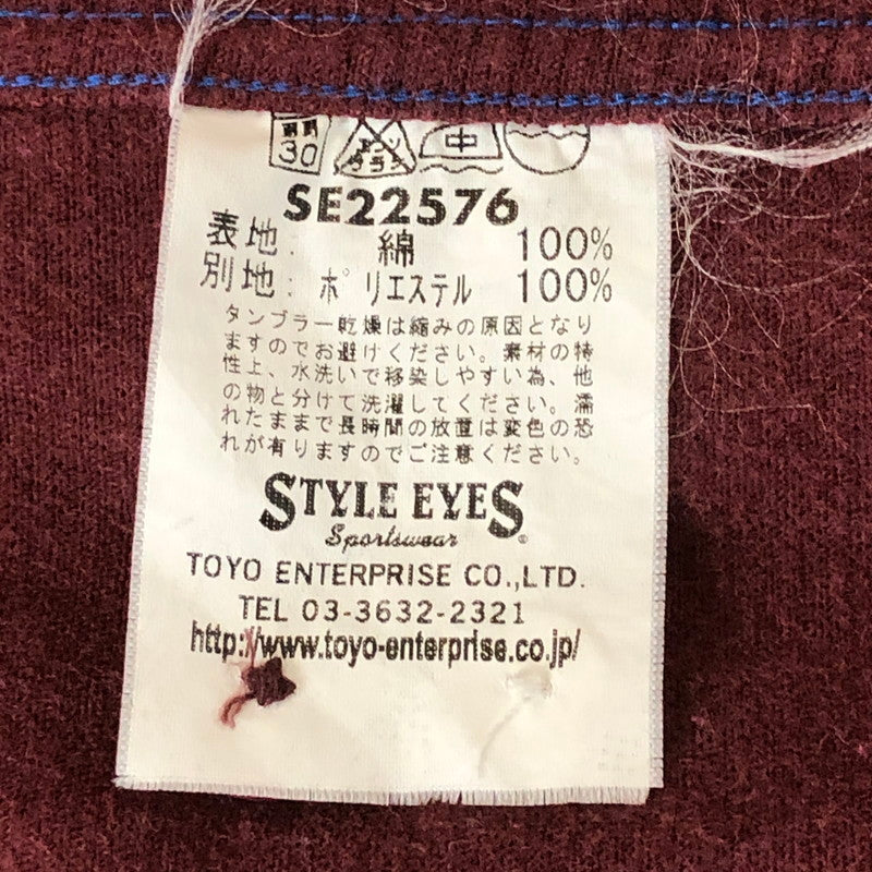 【中古品】【メンズ】 STYLE EYES スタイルアイズ CORDUROY OPEN COLLAR L/S SHIRT SE22576 コーデュロイ オープンカラー ロングスリーブ シャツ 長袖 トップス 145-250922-KS-14-tei サイズ：S カラー：ボルドー 万代Net店