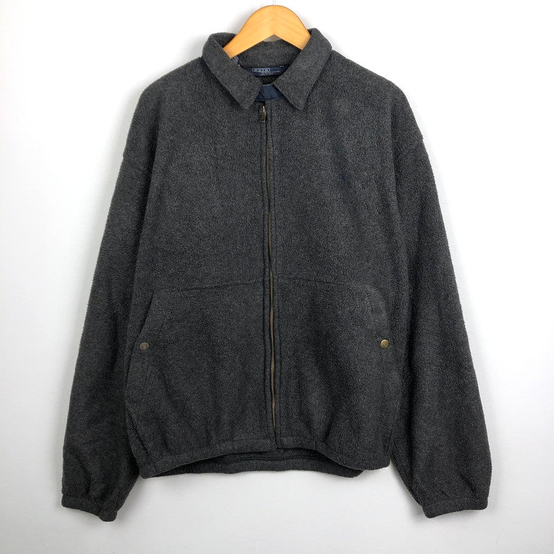 【中古品】【メンズ】 POLO RALPH LAUREN ポロ・ラルフローレン 80’s BOA FLEECE JACKET VINTAGE 80年代 ボア フリース ジャケット ヴィンテージ ライトアウター USA製 147-250926-KS-14-tei サイズ：L カラー：グレー 万代Net店