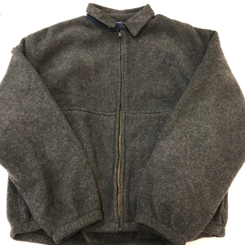 【中古品】【メンズ】 POLO RALPH LAUREN ポロ・ラルフローレン 80’s BOA FLEECE JACKET VINTAGE 80年代 ボア フリース ジャケット ヴィンテージ ライトアウター USA製 147-250926-KS-14-tei サイズ：L カラー：グレー 万代Net店