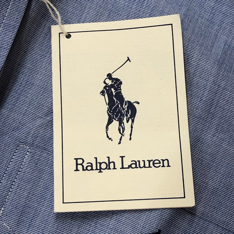 【中古品】【メンズ】 RALPH LAUREN ラルフローレン 90's COTTON L/S SHIRT SWL3C-02 90年代 コットン ロングスリーブ シャツ トップス 長袖 無地 147-251005-ts-14-tei サイズ：L カラー：ブルー 万代Net店