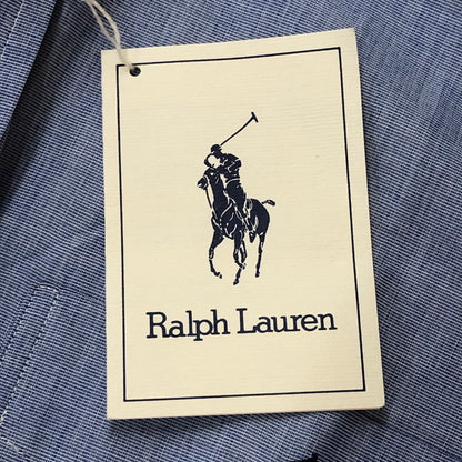 【中古品】【メンズ】 RALPH LAUREN ラルフローレン 90's COTTON L/S SHIRT SWL3C-02 90年代 コットン ロングスリーブ シャツ トップス 長袖 無地 147-251005-ts-14-tei サイズ：L カラー：ブルー 万代Net店