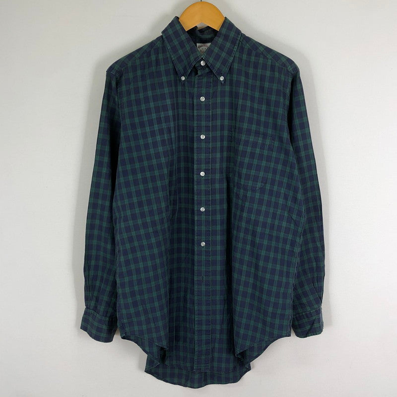 【中古品】【メンズ】 Brooks Brothers ブルックスブラザーズ 90’s MAKERS LS SHIRT 90年代 メイカーズ ロングスリーブ シャツ 長袖 トップス 145-251124-yo-17-tei サイズ：16-R カラー：ブルー/グリーン 万代Net店