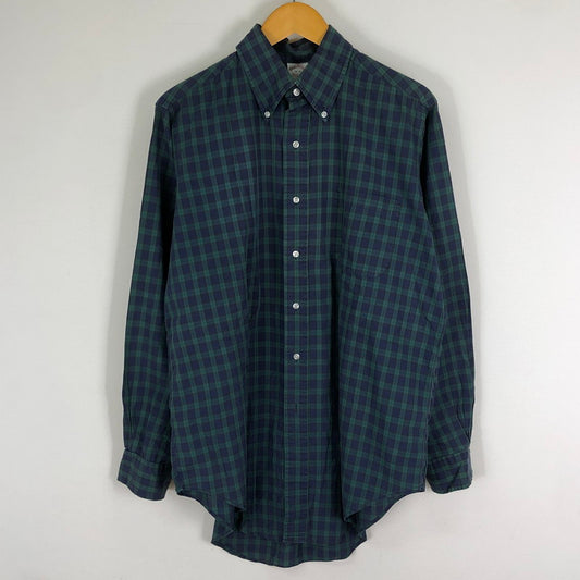 【中古品】【メンズ】 Brooks Brothers ブルックスブラザーズ 90’s MAKERS LS SHIRT 90年代 メイカーズ ロングスリーブ シャツ 長袖 トップス 145-251124-yo-17-tei サイズ：16-R カラー：ブルー/グリーン 万代Net店