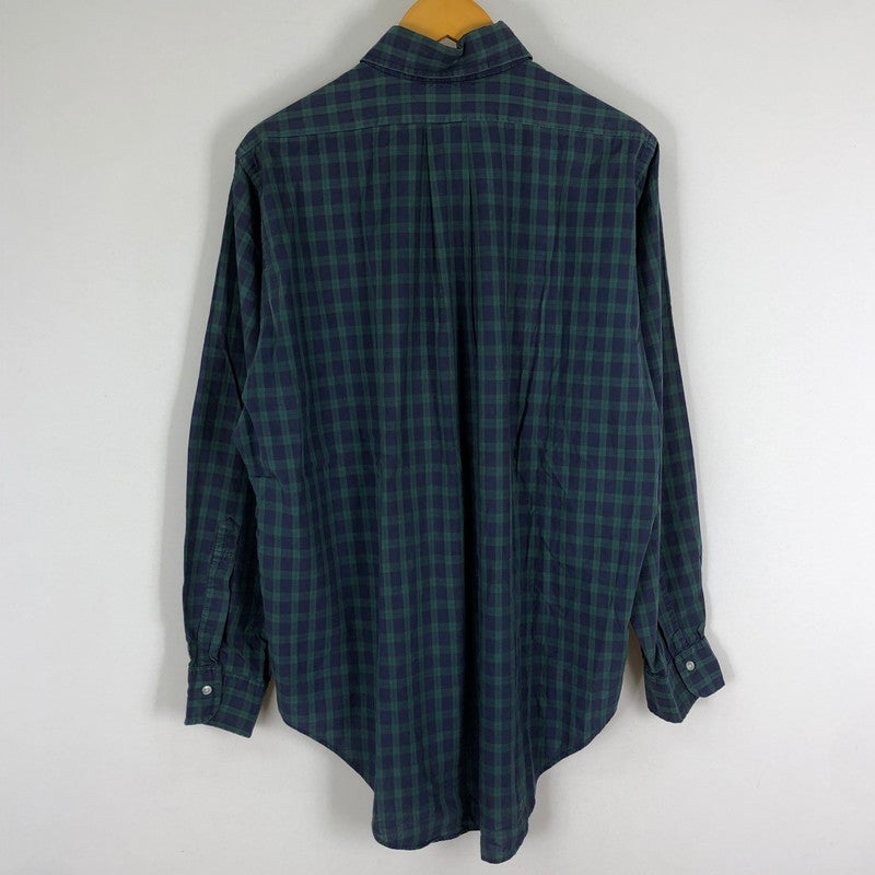 【中古品】【メンズ】 Brooks Brothers ブルックスブラザーズ 90’s MAKERS LS SHIRT 90年代 メイカーズ ロングスリーブ シャツ 長袖 トップス 145-251124-yo-17-tei サイズ：16-R カラー：ブルー/グリーン 万代Net店