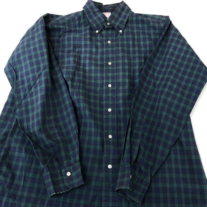 【中古品】【メンズ】 Brooks Brothers ブルックスブラザーズ 90’s MAKERS LS SHIRT 90年代 メイカーズ ロングスリーブ シャツ 長袖 トップス 145-251124-yo-17-tei サイズ：16-R カラー：ブルー/グリーン 万代Net店