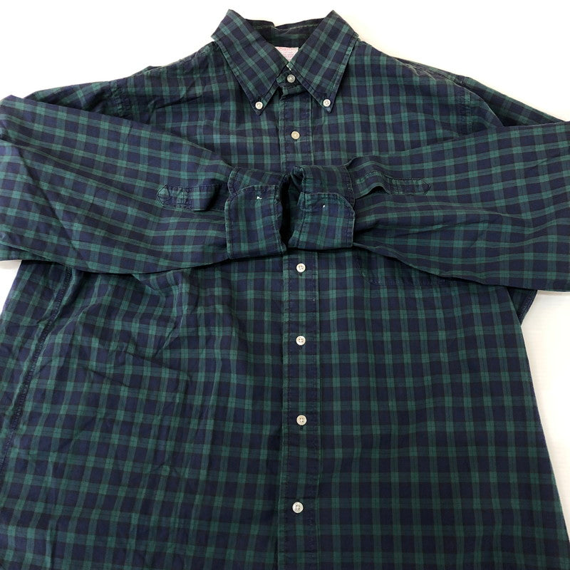 【中古品】【メンズ】 Brooks Brothers ブルックスブラザーズ 90’s MAKERS LS SHIRT 90年代 メイカーズ ロングスリーブ シャツ 長袖 トップス 145-251124-yo-17-tei サイズ：16-R カラー：ブルー/グリーン 万代Net店