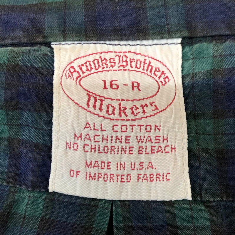 【中古品】【メンズ】 Brooks Brothers ブルックスブラザーズ 90’s MAKERS LS SHIRT 90年代 メイカーズ ロングスリーブ シャツ 長袖 トップス 145-251124-yo-17-tei サイズ：16-R カラー：ブルー/グリーン 万代Net店