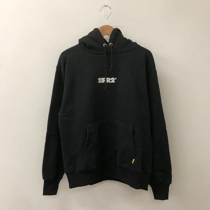 【中古品】【メンズ】 FR2 エフアールツー EMBROIDERY LOGO HOODIE 刺繍 ロゴフーディー 長袖 トップス プルオーバー パーカー 142-250922-yo-04-fuz サイズ：M カラー：ブラック 万代Net店