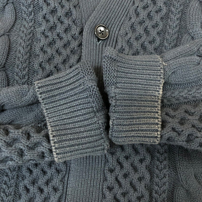 【中古品】【メンズ】 MONKEY TIME モンキータイム 24SS COTTON ACRYLIC FISHERMAN CARDIGAN 8328-117-0100 コットン アクリル フィッシャーマン カーディガン 長袖 トップス 147-251125-yo-15-tei サイズ：L カラー：ダークグレー 万代Net店