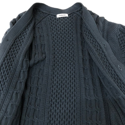 【中古品】【メンズ】 MONKEY TIME モンキータイム 24SS COTTON ACRYLIC FISHERMAN CARDIGAN 8328-117-0100 コットン アクリル フィッシャーマン カーディガン 長袖 トップス 147-251125-yo-15-tei サイズ：L カラー：ダークグレー 万代Net店