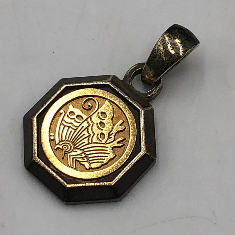 【中古品】【メンズ】 HORIGIN 彫銀 K18 SILVER PENDANT TOP K18 シルバー 家紋ペンダント小 蝶 アクセサリー 192-251106-ts-16-tei カラー：シルバー 万代Net店