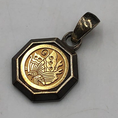 【中古品】【メンズ】 HORIGIN 彫銀 K18 SILVER PENDANT TOP K18 シルバー 家紋ペンダント小 蝶 アクセサリー 192-251106-ts-16-tei カラー：シルバー 万代Net店