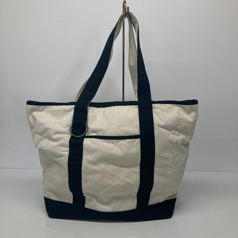 【中古品】【メンズ/レディース】 OLD NAVY オールドネイビー 00’S TOTE BAG トートバッグ カバン ヴィンテージ 188-260822-AS-7-hon カラー：オフホワイト/ブラック 万代Net店