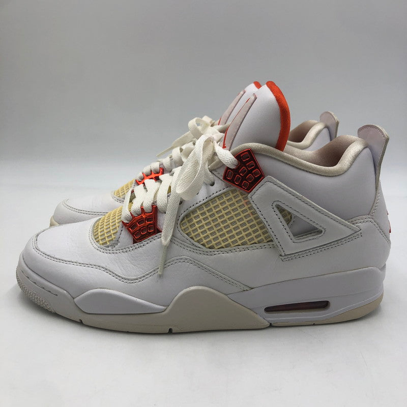 【中古品】【メンズ】 NIKE ナイキ AIR JORDAN 4 RETRO CT8527-118 エアジョーダン4 レトロ スニーカー 靴 160-251217-ks-07-tei カラー：WHITE/TEAM ORANGE 万代Net店