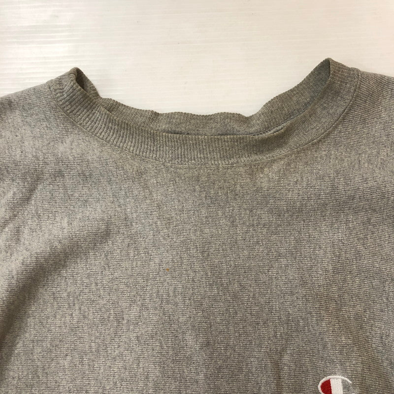【現状渡し品】【メンズ】 Champion チャンピオン 90’s REVERSE WEAVE SWEAT C5-7023 90年代 リバースウィーブ スウェット 長袖 トップス トレーナー 145-250924-yo-06-tei サイズ：L カラー：グレー 万代Net店