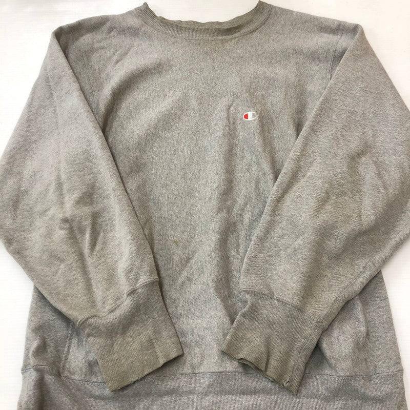 【現状渡し品】【メンズ】 Champion チャンピオン 90’s REVERSE WEAVE SWEAT C5-7023 90年代 リバースウィーブ スウェット 長袖 トップス トレーナー 145-250924-yo-06-tei サイズ：L カラー：グレー 万代Net店