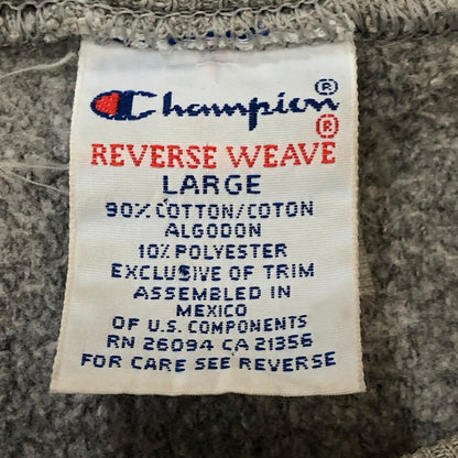【現状渡し品】【メンズ】 Champion チャンピオン 90’s REVERSE WEAVE SWEAT C5-7023 90年代 リバースウィーブ スウェット 長袖 トップス トレーナー 145-250924-yo-06-tei サイズ：L カラー：グレー 万代Net店