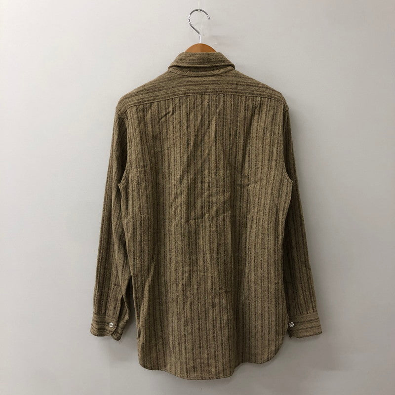 【中古品】【メンズ】 PENDLETON ペンドルトン 70’s L/S STRIPE WOOL SHIRT VINTAGE 70年代 ロングスリーブ ストライプ ウールシャツ 長袖 トップス 片ポケット ヴィンテージ 145-250924-yo-07-fuz サイズ：M カラー：ブラウン 万代Net店