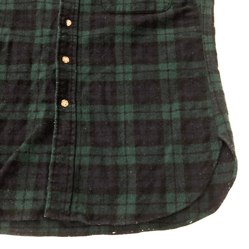 【中古品】【メンズ】 PENDLETON ペンドルトン 70's BLACK WATCH L/S WOOL SHIRT VINTAGE ブラックウォッチ ロングスリーブ ウールシャツ 長袖 トップス 片ポケット ヴィンテージ 145-250924-yo-09-fuz サイズ：M カラー：ブラックウォッチ 万代Net店