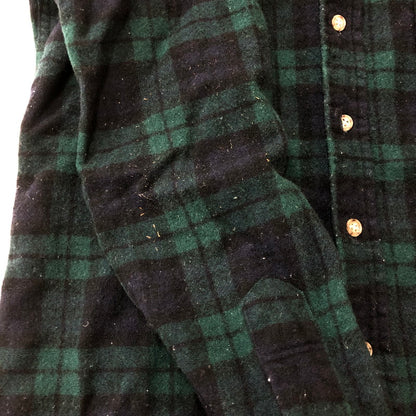 【中古品】【メンズ】 PENDLETON ペンドルトン 70's BLACK WATCH L/S WOOL SHIRT VINTAGE ブラックウォッチ ロングスリーブ ウールシャツ 長袖 トップス 片ポケット ヴィンテージ 145-250924-yo-09-fuz サイズ：M カラー：ブラックウォッチ 万代Net店