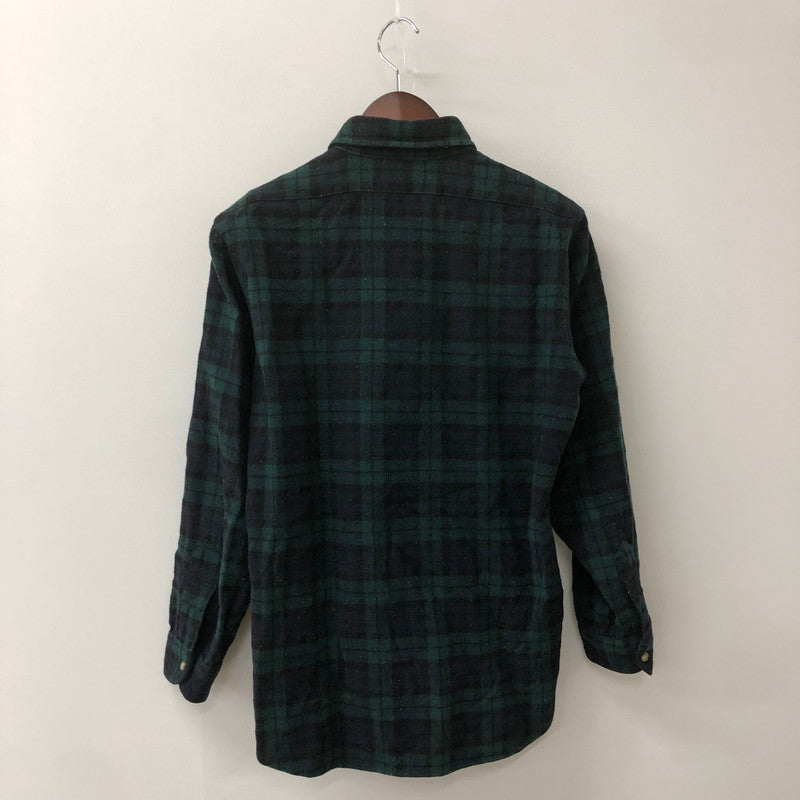 【中古品】【メンズ】 PENDLETON ペンドルトン 70's BLACK WATCH L/S WOOL SHIRT VINTAGE ブラックウォッチ ロングスリーブ ウールシャツ 長袖 トップス 片ポケット ヴィンテージ 145-250924-yo-09-fuz サイズ：M カラー：ブラックウォッチ 万代Net店