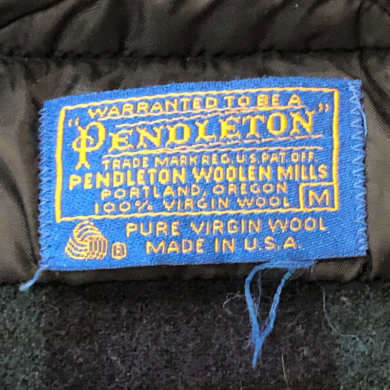 【中古品】【メンズ】 PENDLETON ペンドルトン 70's BLACK WATCH L/S WOOL SHIRT VINTAGE ブラックウォッチ ロングスリーブ ウールシャツ 長袖 トップス 片ポケット ヴィンテージ 145-250924-yo-09-fuz サイズ：M カラー：ブラックウォッチ 万代Net店