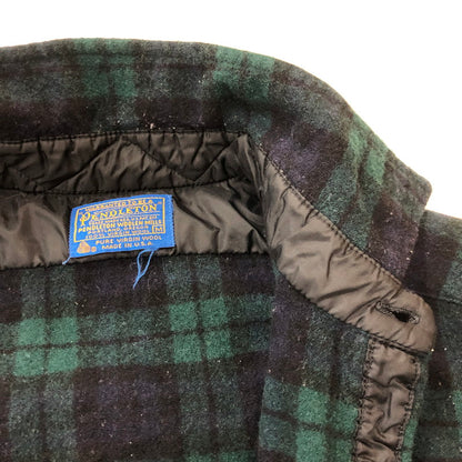 【中古品】【メンズ】 PENDLETON ペンドルトン 70's BLACK WATCH L/S WOOL SHIRT VINTAGE ブラックウォッチ ロングスリーブ ウールシャツ 長袖 トップス 片ポケット ヴィンテージ 145-250924-yo-09-fuz サイズ：M カラー：ブラックウォッチ 万代Net店