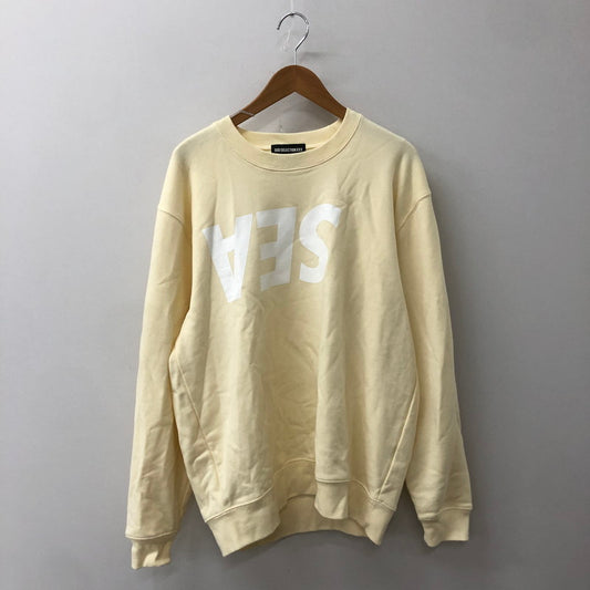【中古品】【メンズ】 WINDANDSEA ウィンダンシー × GODSELECTION XXX ゴッド セレクション トリプルエックス 別注 コラボ LOGO SWEAT ロゴ スウェット 長袖 トップス トレーナー 142-250924-yo-01-tei サイズ：M カラー：クリーム 万代Net店