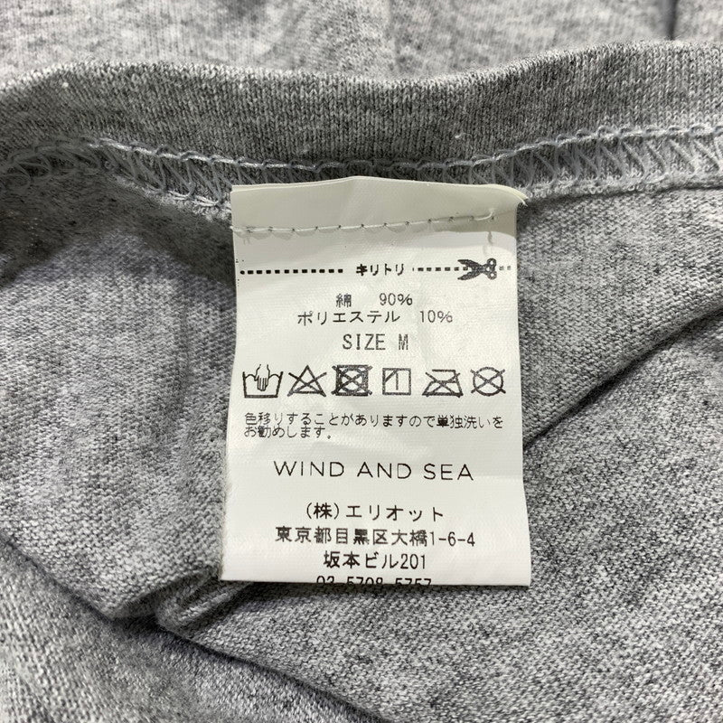 【中古品】【メンズ】 WINDANDSEA ウィンダンシー LOGO L/S TEE WDS-SEA-04 ロゴ ロングスリーブ Tシャツ 長袖 トップス 142-260703-yo-13-tei サイズ：M カラー：グレー 万代Net店