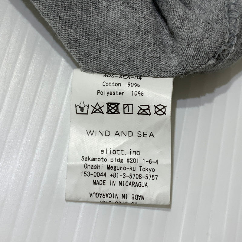 【中古品】【メンズ】 WINDANDSEA ウィンダンシー LOGO L/S TEE WDS-SEA-04 ロゴ ロングスリーブ Tシャツ 長袖 トップス 142-260703-yo-13-tei サイズ：M カラー：グレー 万代Net店