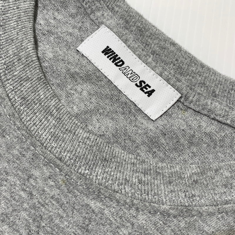 【中古品】【メンズ】 WINDANDSEA ウィンダンシー LOGO L/S TEE WDS-SEA-04 ロゴ ロングスリーブ Tシャツ 長袖 トップス 142-260703-yo-13-tei サイズ：M カラー：グレー 万代Net店