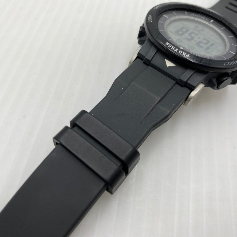 【中古品】【メンズ】 CASIO カシオ CLIMBER LINE PROTREK DEGITAL MODEL PRG-30-1JF クライマーライン プロトレック デジタル モデル クォーツ 腕時計 197-260808-yo-06-tei カラー：ブラック 万代Net店