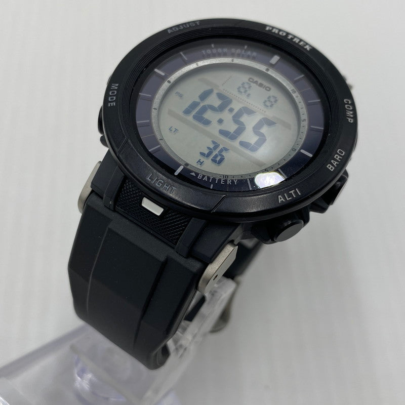 【中古品】【メンズ】 CASIO カシオ CLIMBER LINE PROTREK DEGITAL MODEL PRG-30-1JF クライマーライン プロトレック デジタル モデル クォーツ 腕時計 197-260808-yo-06-tei カラー：ブラック 万代Net店