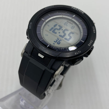 【中古品】【メンズ】 CASIO カシオ CLIMBER LINE PROTREK DEGITAL MODEL PRG-30-1JF クライマーライン プロトレック デジタル モデル クォーツ 腕時計 197-260808-yo-06-tei カラー：ブラック 万代Net店