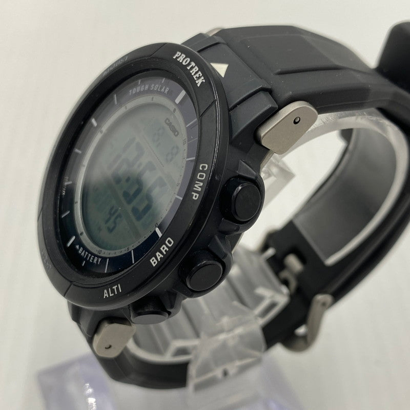 【中古品】【メンズ】 CASIO カシオ CLIMBER LINE PROTREK DEGITAL MODEL PRG-30-1JF クライマーライン プロトレック デジタル モデル クォーツ 腕時計 197-260808-yo-06-tei カラー：ブラック 万代Net店