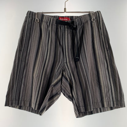 【中古品】【メンズ】 Supreme シュプリーム 14SS STRIPE BELTED SHORT PANTS ストライプ ベルト ショートパンツ ボトムス ショーツ ハーフパンツ 149-260720-ko-12-tei サイズ：30 カラー：グレー 万代Net店