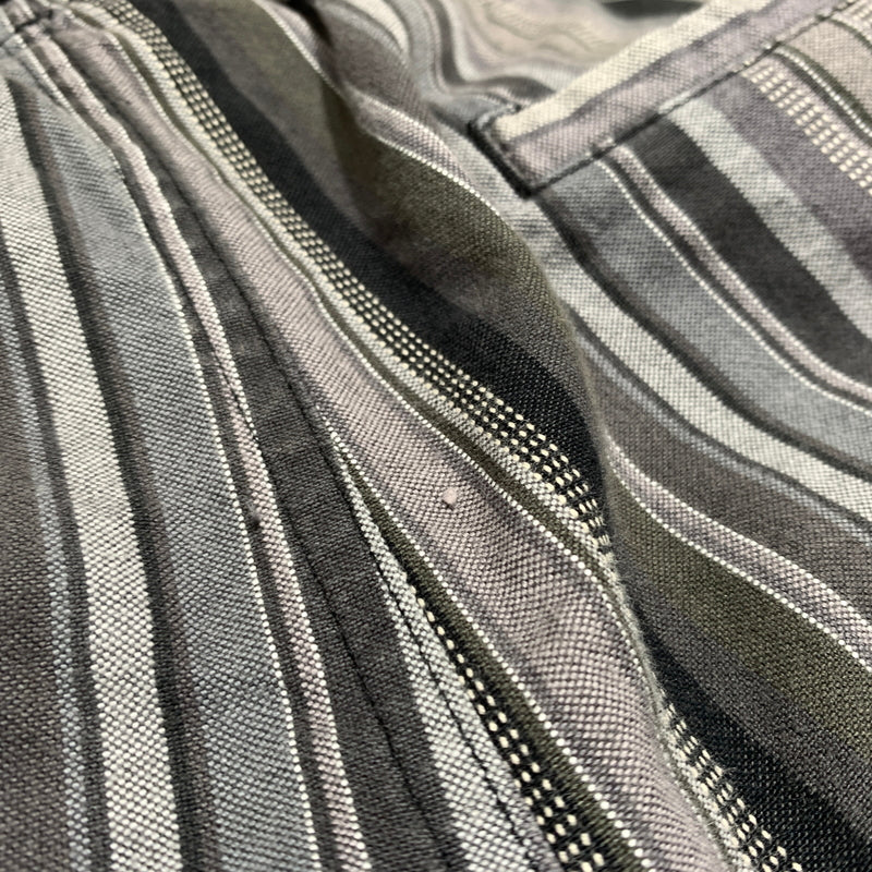 【中古品】【メンズ】 Supreme シュプリーム 14SS STRIPE BELTED SHORT PANTS ストライプ ベルト ショートパンツ ボトムス ショーツ ハーフパンツ 149-260720-ko-12-tei サイズ：30 カラー：グレー 万代Net店